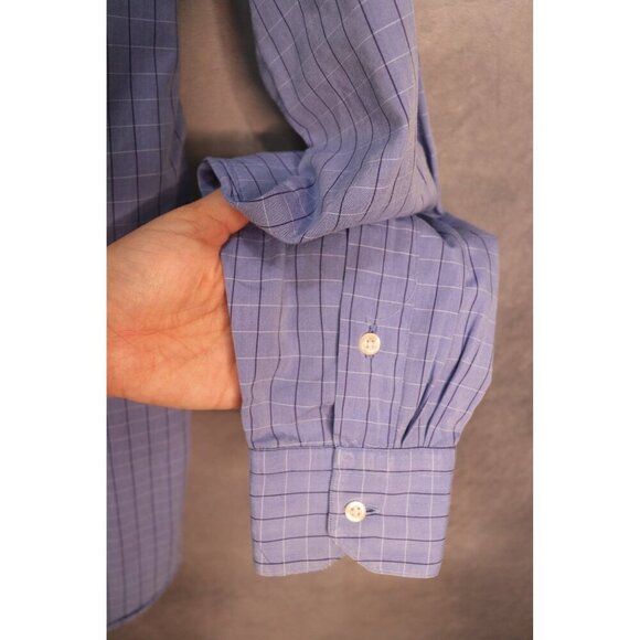 Gitman Bros for Westport Big & Tall Blue Button-Up Shirt - Size‎ 16-38 - Used - Picture 5 of 12